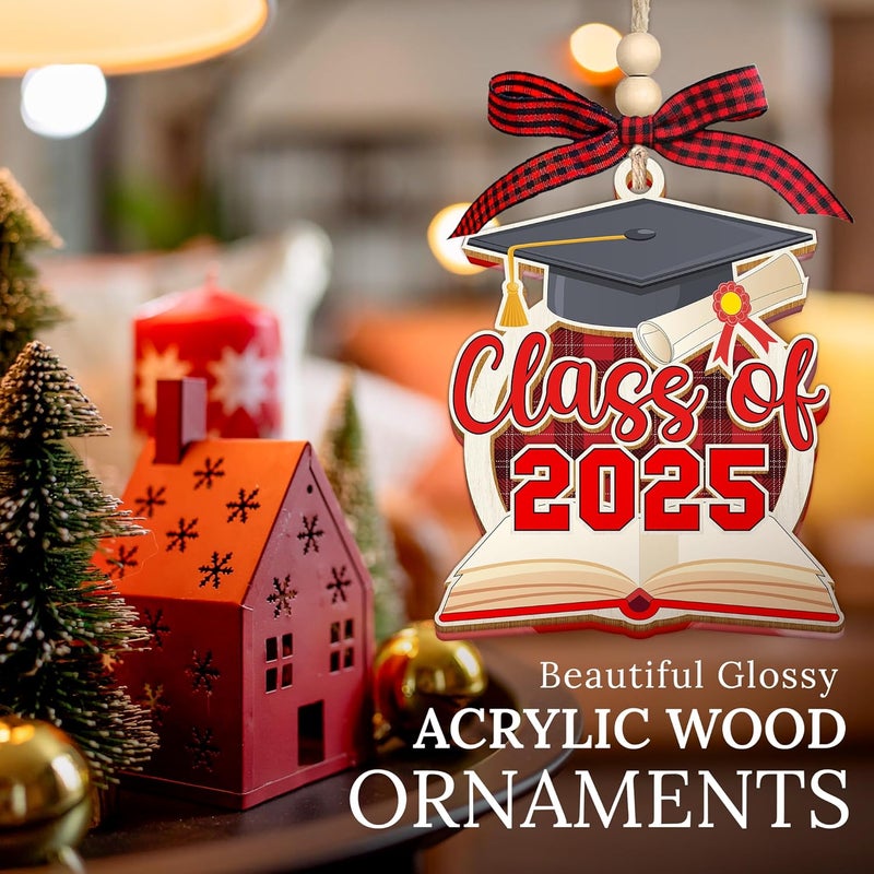 HEXMOZ Graduation Ornaments Class of 2025 - Class of 2025 Gifts for Her, Him - Graduation Gift for High School, College Seniors, Congratulations Gifts Ideas - Xmas Ornaments Decorations - Image 5